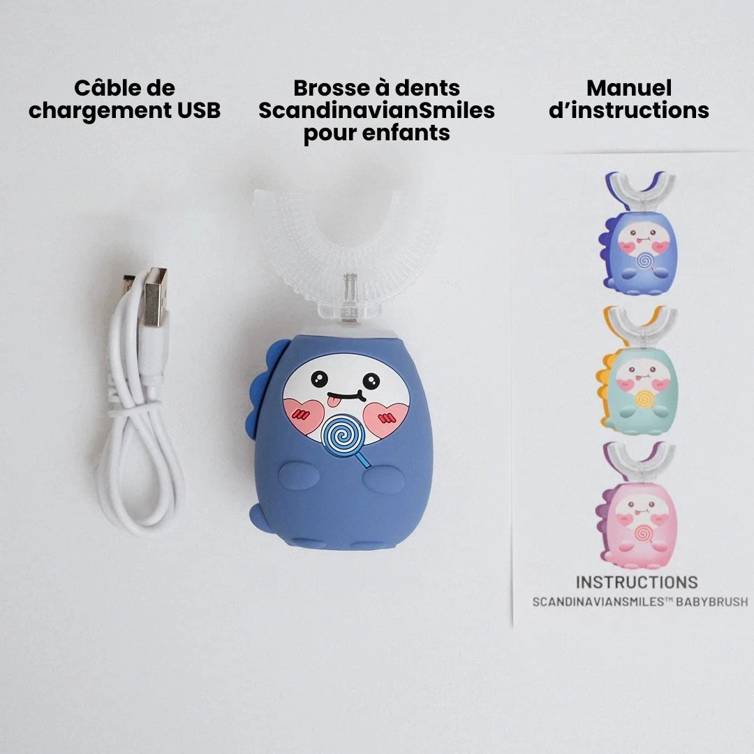 ScandinavianSmiles – Brosse à dents automatique 360° pour enfants (3-12 ans)