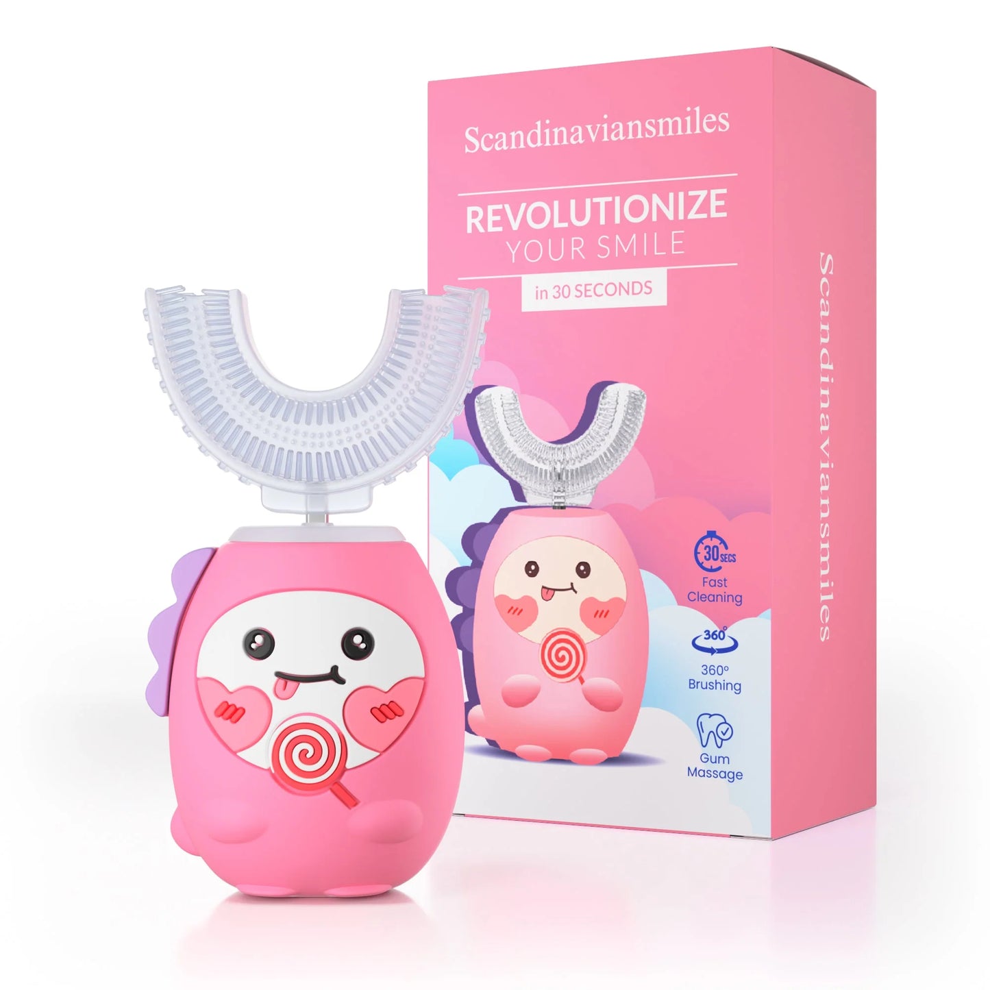 ScandinavianSmiles – Brosse à dents automatique 360° pour enfants (3-12 ans)