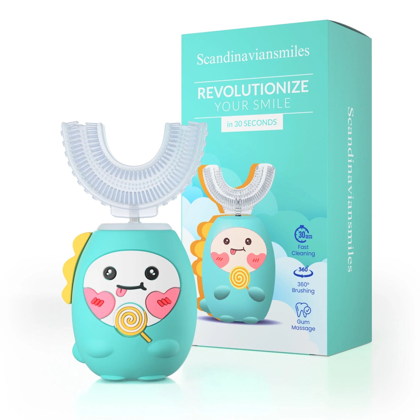ScandinavianSmiles – Brosse à dents automatique 360° pour enfants (3-12 ans)